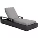 Tavira Lanikai Salt and Pepper Performance Fabric Upholstered Outdoor 82" Chaise Lounger