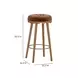 Oodle Bronze and Light Walnut Performance Vegan Mohair Upholstered Bar Stool