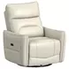 Rodger Del Mar Cream Leather Swivel Glider Power Recliner with USB Charging