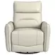 Rodger Del Mar Cream Leather Swivel Glider Power Recliner with USB Charging