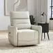 Rodger Del Mar Cream Leather Swivel Glider Power Recliner with USB Charging