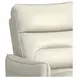 Rodger Del Mar Cream Leather Swivel Glider Power Recliner with USB Charging