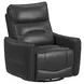 Rodger Del Mar Gray Leather Swivel Glider Power Recliner with USB Charging