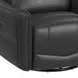 Rodger Del Mar Gray Leather Swivel Glider Power Recliner with USB Charging