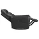 Rodger Del Mar Gray Leather Swivel Glider Power Recliner with USB Charging