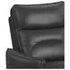 Rodger Del Mar Gray Leather Swivel Glider Power Recliner with USB Charging