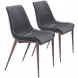 Magnus Black and Walnut Dining Chair Set of 2