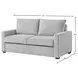 Dena Light Grey 71" Upholstered Sleeper Sofa