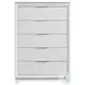 Xena White 5 Drawer Chest