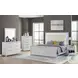 Xena White Queen Upholstered Panel Bed