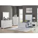 Xena White Twin Upholstered Panel Bed