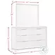 Xena White 6 Drawer Dresser And Mirror With LED Light