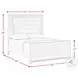 Xena White Queen Upholstered Panel Bed