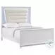 Xena White Queen Upholstered Panel Bed
