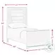 Xena White Twin Upholstered Panel Bed