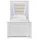 Xena White Twin Upholstered Panel Bed