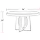 Escape Glazed Natural Oak 54" Round Dining Table