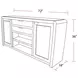 Escape Glazed Natural Oak 72" Buffet Server