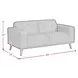 Fate Pebble Tan 69" Loveseat