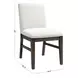 West End Ivory and Saddle Brown Upholstered Parson Side Chair Set of 2