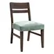 West End Sage Green and Saddle Brown Upholstered Ladder Back Side Chair Set of 2