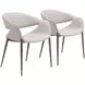 Limay Beige And Walnut Dining Chair Set of 2