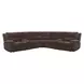 Bronco Plush Umber 7 Piece Modular Reclining Sectional with Console and USB Charging