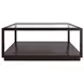 Glaze Cola Square Glass Top Cocktail Table