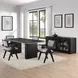 Magnolia Black Short Back Arm Chair Set of 2