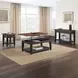 Joplin Black and Brown Rectangular Lift Top Coffee Table