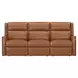 Channing Renaissance Cinnamon Leather Zero Gravity Triple Power Reclining Living Room Set with Nailhead Trim and USB Charging