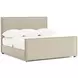 Sawyer Beige Upholstered King Panel Bed