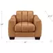 Baylor Cinnamon Leather Upholstered Lounge Chair