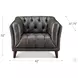 Trix Ash Leather Upholstered Lounge Chair