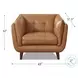 Sorella Cinnamon Leather Upholstered Accent Chair