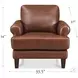 Soleil Brandy Leather Upholstered Lounge Chair