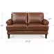 Soleil Brandy Leather 58" Loveseat