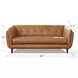 Sorella Cinnamon Brown Top Grain Leather Sofa