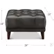 Trix Ash Leather Upholstered Rectangular Ottoman