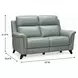 Kester Lorenzo Mint Leather 63" Power Reclining Loveseat with Power Headrest and USB Charging