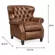 Presidential Wenlock Tawny Leather Push Thru The Arms Recliner with Nailhead Trim