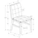 1378 Brown Upholstered Dining Chair Set of 2