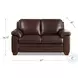 Ironvale Chestnut Top Grain Leather Loveseat