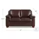Ironvale Chestnut Leather 62" Loveseat