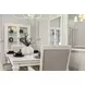 Point Breeze Fresh White and Soft Gray Glaze 96" Extendable Rectangular Dining Table with Self Storing Leaf