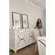 Point Breeze Fresh White and Soft Gray Glaze 2 Door Credenza with Metal