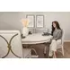 Point Breeze Fresh White and Soft Gray Glaze 72" Extendable Oval Dining Table