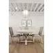 Point Breeze Fresh White and Soft Gray Glaze Extendable Oval Dining Room Set