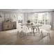 Elements Toffee Asymmetrical Stone Slab Dining Room Set