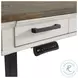 Drake Rustic White and French Oak Adjustable Height Lift Desk